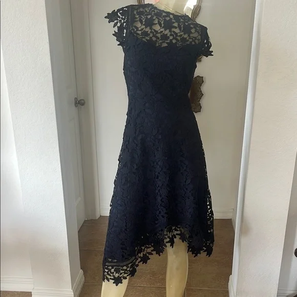 Eliza J | Dresses | Elegant Eliza J Navy Blue Lace Dress | Poshmark